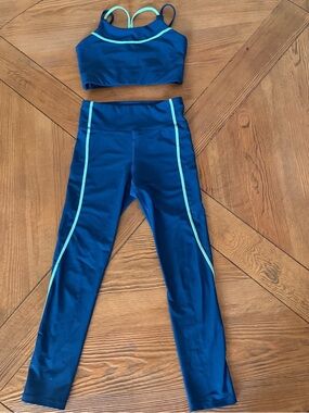 Old Navy Active powersoft Go-Dry High-Rise Leggings And Top Girls Size L 10-12